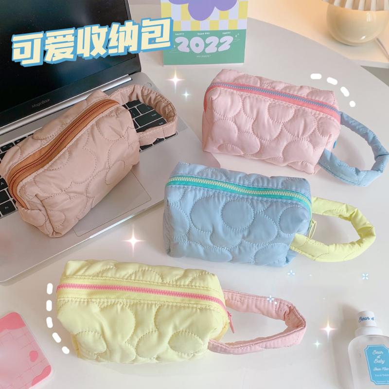 

Cosmetic Bags & Cases Makeup Toiletry Bag Women Candy Color Organizer Cute Wash Make Up Pouch Portable Student Pencil CaseCosmetic, 1pcs colour random