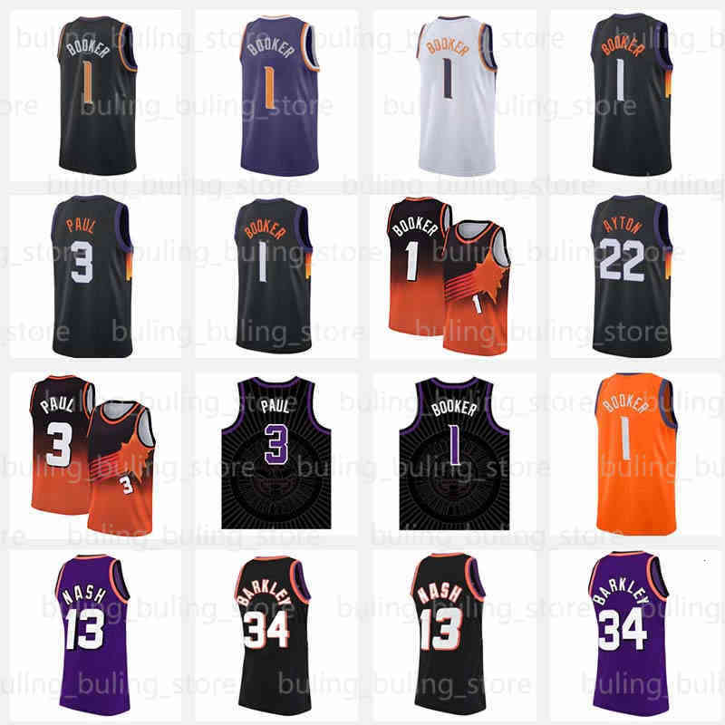 

Devin Booker Jersey 22 Phoenixs Sun Basketball Jerseys 3 1 Chris Paul Deandre Ayton Steve Nash 22 13 City 34 Charles Barkley Mens, New jersey