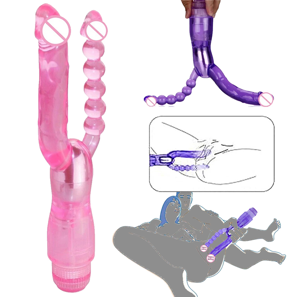 new double dildo Masturbators Vibrators G Spot Adults sexy Toys For Women Nipple Anal Clitoris Masturbation Stimulator Shop
