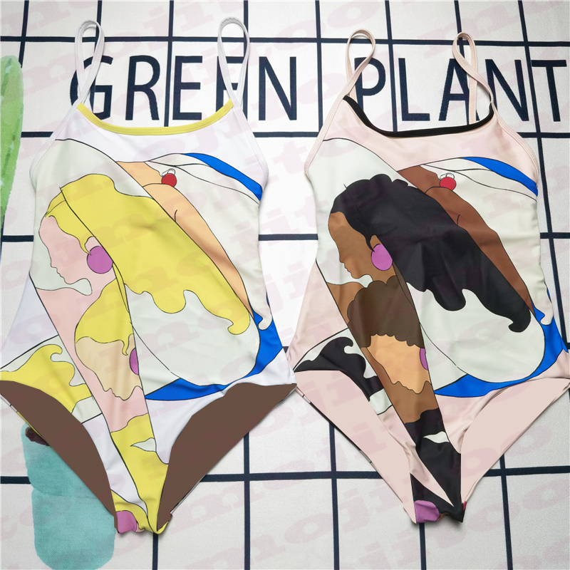 

Print Womens Swimsuits One Piece Swimwear Ladies Textile Sexy Push Up Padded Bikinis Can Worn On Both Sides, Please contact me to look real pics