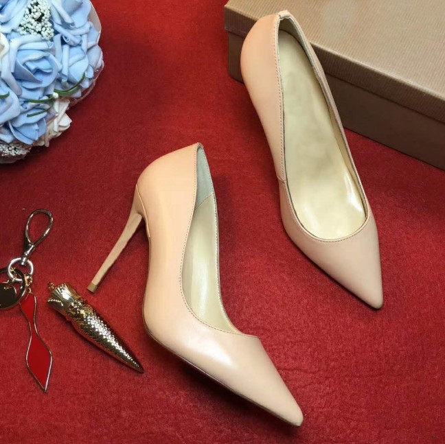 

Luxury Women Red Bottoms Sandals Designer High Heels Soft Glossy Leather Slides Dress Shoes Nude Black Pump Pointed Toe Shoe Fashion Party Wedding Shoes 35-42