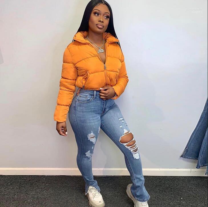 

Women's Down & Parkas 2022 Winter Women Coats Fashion Long Sleeve Zipper Jackets Solid Slim Thick Female Casual Bread Outerwea Guin22, Beige