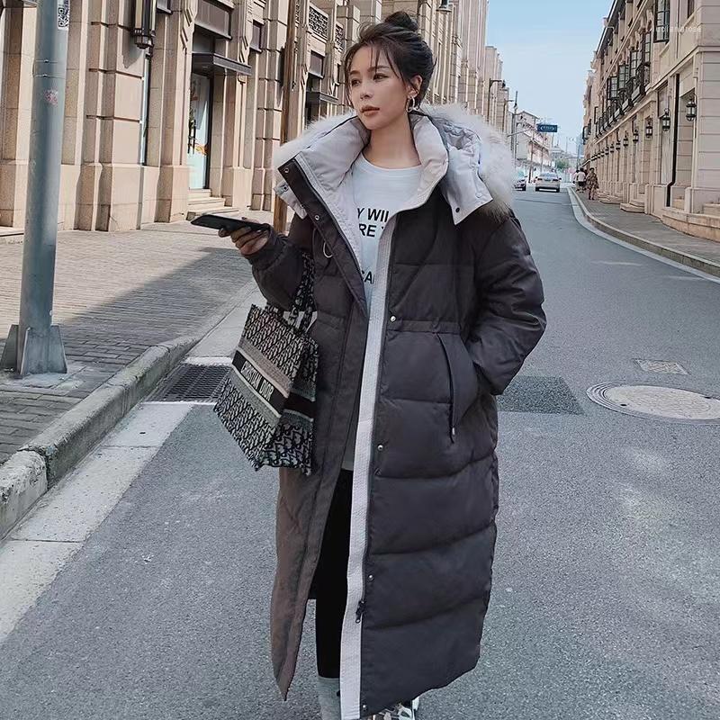 

Women' Down & Parkas Winter Hooded Fashion Long Korean Style Loose High-Quality Ity Thick Coat Cotton-Padded Clothes Jacket Female BB6 Luci, Photo color