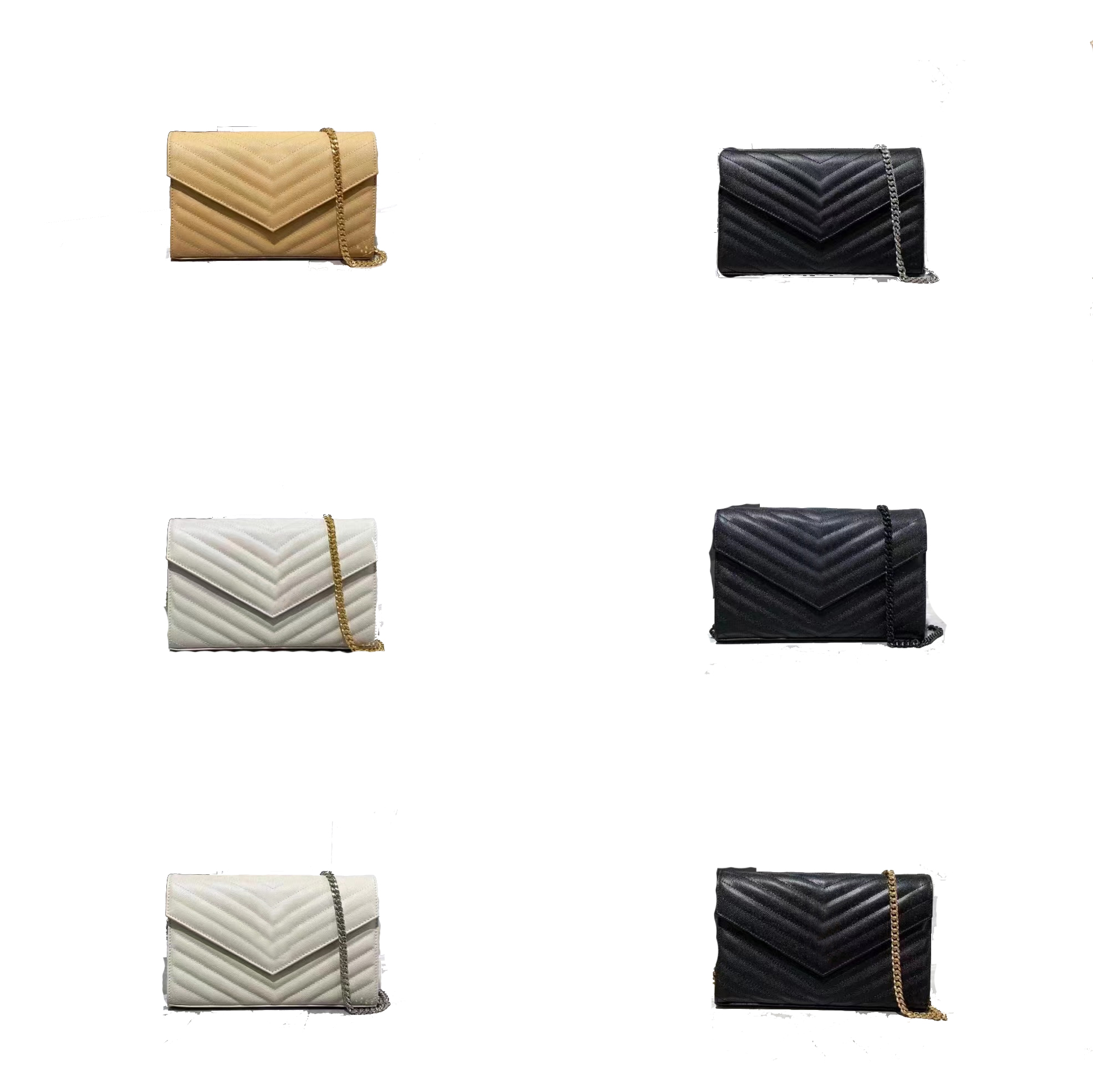 

Bags luxury bag womens shoulder marc jacob tote Women Chain Crossbody Clasic Shoulder Bag Genuine Leather Handbag LOULOU Flip Cover Femal Diagonal Messenger Wallet, Black with gold hardware