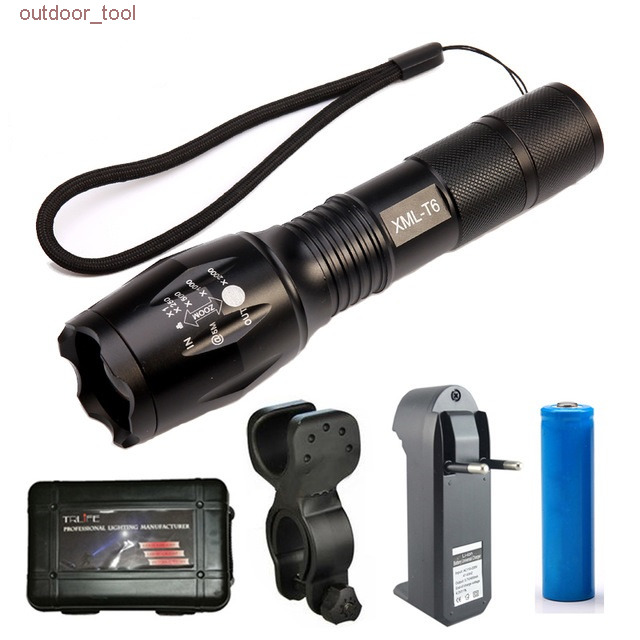 

Zoom Mini T6 LED Tactical Flashlight Torch 3000 Lumens Waterproof 5 Modes Bike Cycling Light Rechargeable 18650 Charger Bike Lamp Clip