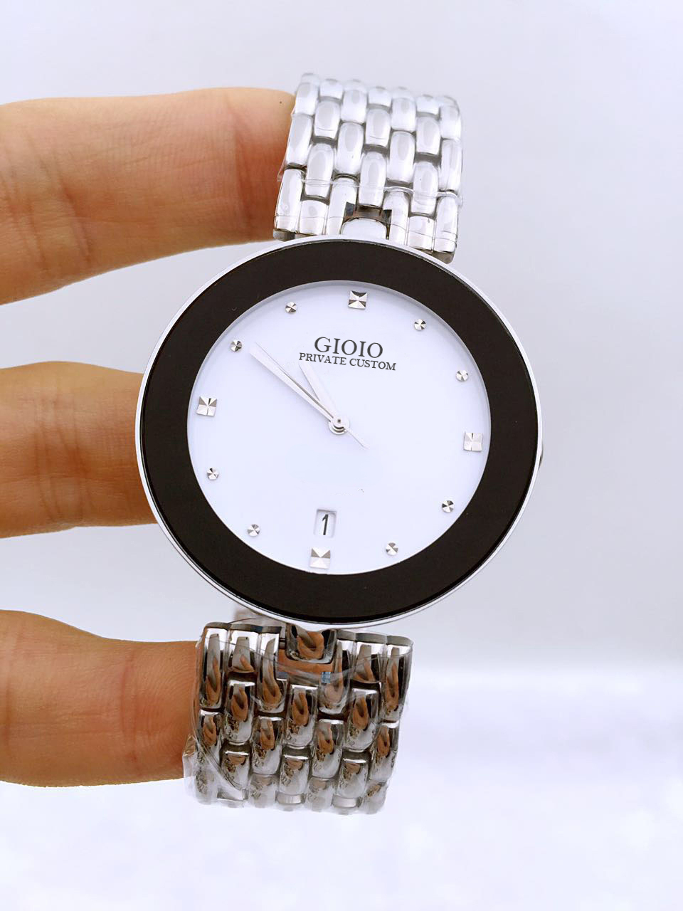 

Rhinestone Watch Mens Womens Gold Quartz White Black
