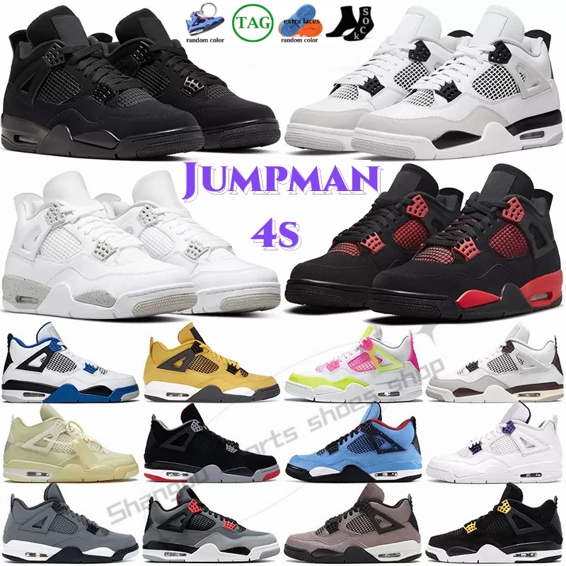 

Jumpman 4 4s OG University Blue Mens retro Basketball Shoes Military Black Cat Canvas Sail Oreo Red Thunder White Cement Infrared Sports Women Sneakers Trainers, D28 royalty 40-47