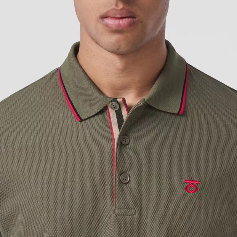 

Letter Embroidery polo Tee Fashion Man Women T-shirt summer Business Casual FZTX368, White