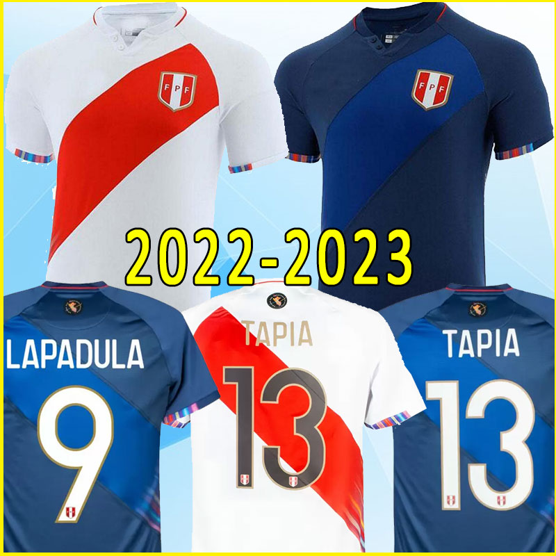

2021 2022 Peru Soccer Jersey 9 GUERRERO 10 FARFAN 8 CUEVA 20 FLORES 19 YOTUN TAPIA Peru Football Shirt Kits Uniform national team, Home