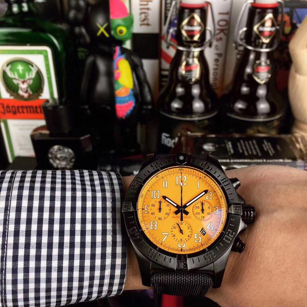 

Watch Mens Automatic Mechanical Watches 43mm Sappire Fashion Business Wristwatches Montre de Luxe Military Canvas Strap 0, Colour 2