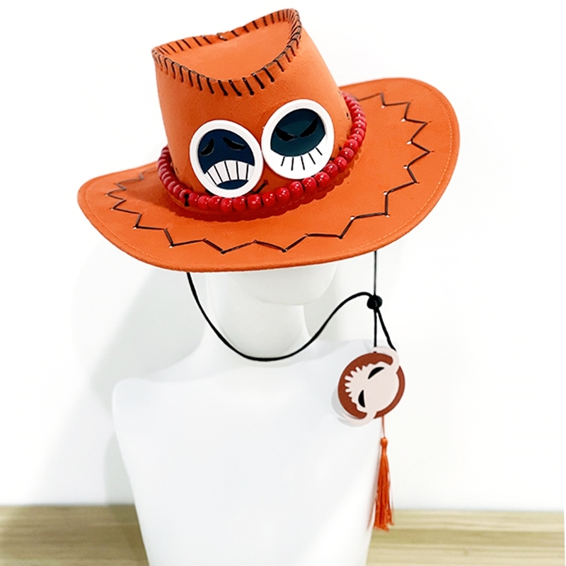 

Anime One Piece Portgas D Ace Cosplay Pirates Sun Beach Hat Unisex Cap Costume Props Accessories Gift, 56-58cm