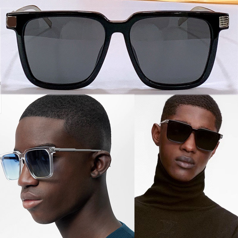 2022 Square Hommes ou Femmes Lunettes de soleil Z1667 Mode Classique Couleur Lettre Impression Lentille Temples en métal de haute qualité UV400 a
