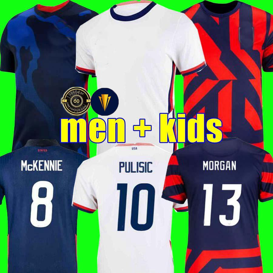 

AARONSON PULISIC MCKENNIE Soccer Jersey 2021 Sargent MORGAN LLOYD America Football jerseys Shirt Camisetas Reyna woman men KIDS DEST MUSAH UsAs MORGAN ARRIOLA PEPI, Away kids