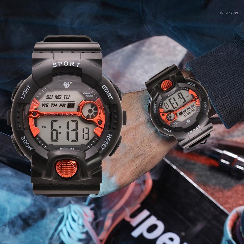 

Wristwatches TANGLV Honhx Luxury Men Digital Led Watch Date Outdoor Electronic Sport 2022 Wateproof Reloj Hombre Relogios, Orange