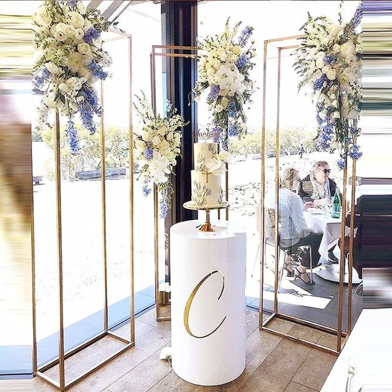 

Party Decoration 3PCS Shiny Gold Large Christmas Welcome Banner Frame Rack Engagement Wedding Favors Flower Arch Birthday Baptism Balloon St