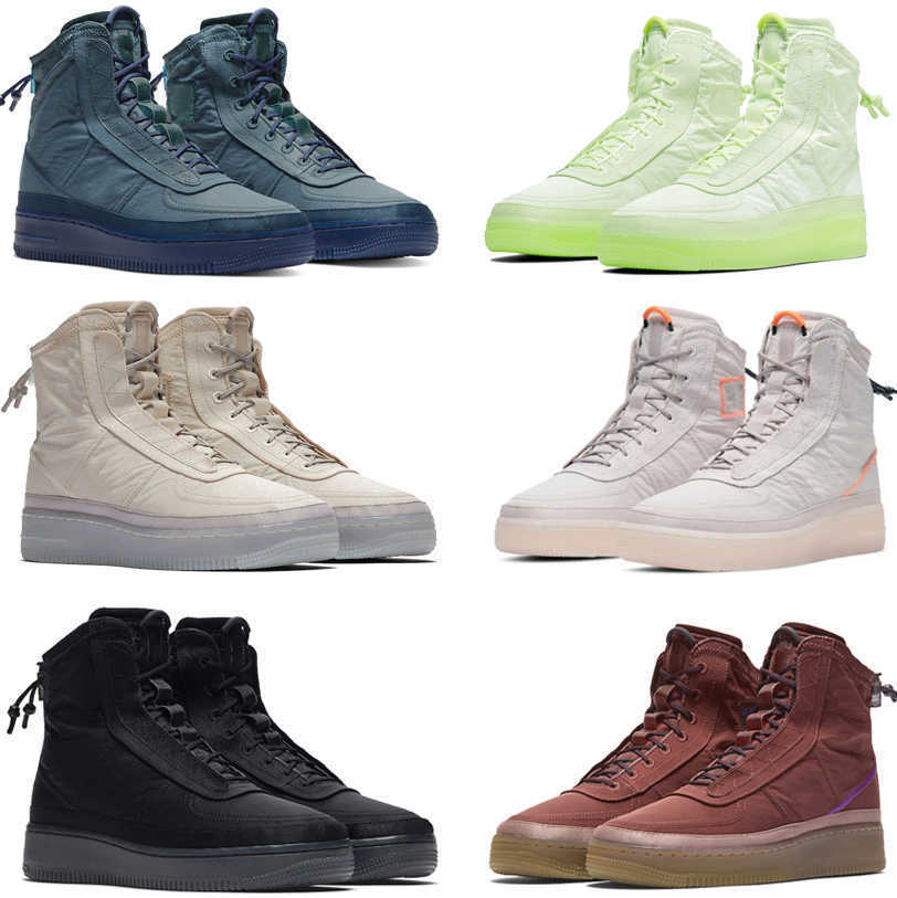 High Shell 1 Men Woman Designer Running Shoe 1s Volt Platinum Violet Midnight Turquoise Cream Burnt Brown Black Man Trainer Sports Shoes