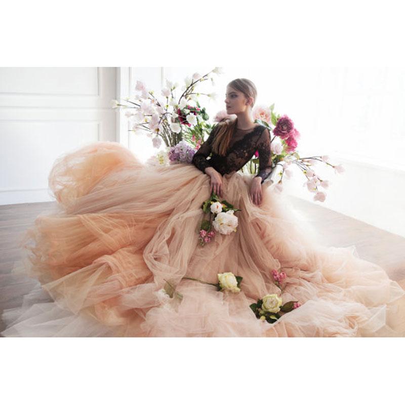

Skirts Po  Tulle High Waist Femme Jupes Long Skirt Party Female Maxi Multi Layers LushSkirts, Beige