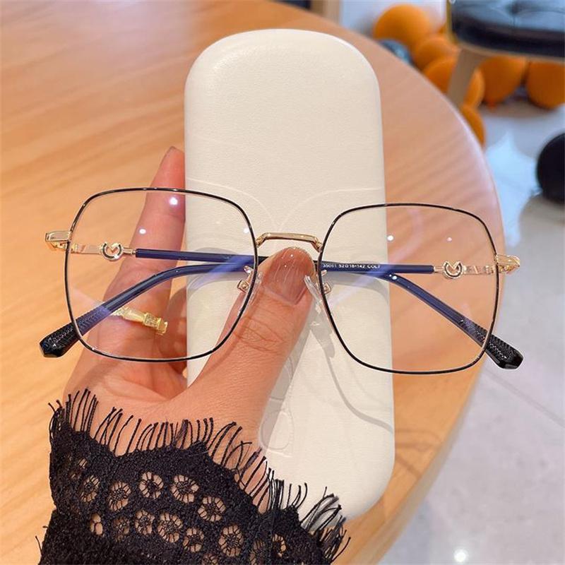 

Sunglasses Anti-Blue Light Optical Glasses Women Square Eyeglasses Anti-UV Spectacles Simplicity Goggles Alloy Frame Eyewear