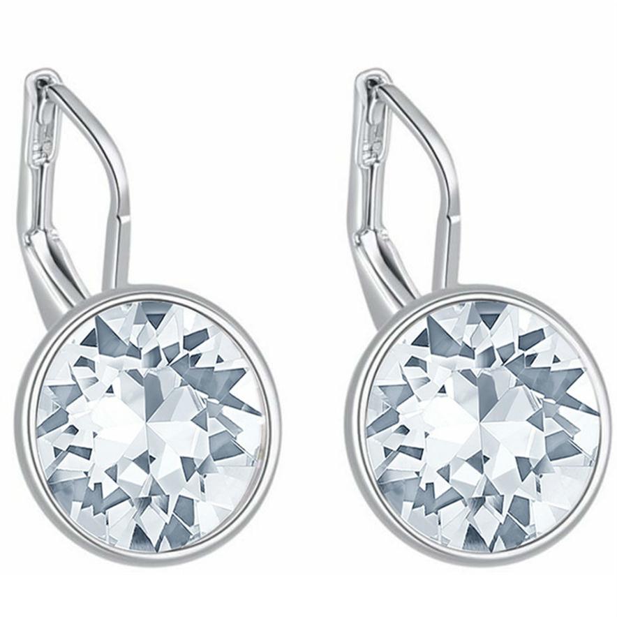 

Fashion Jewelry Crystal from Swarovski Elements 2018 New Dangle Drop Earrings For Women Bijouterie White Gold Plated 22467348r