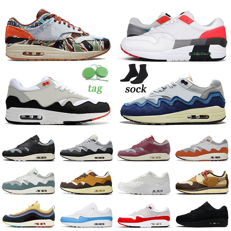 

MX 1 87 Designer Shoes Concepts x Heavy Running Sneakers Evolution Of Icons Men Women Trainers Sports Patta Waves 1s Bred Monarch London OG Anniversary Jogging Size 45, B36 white black 40-45