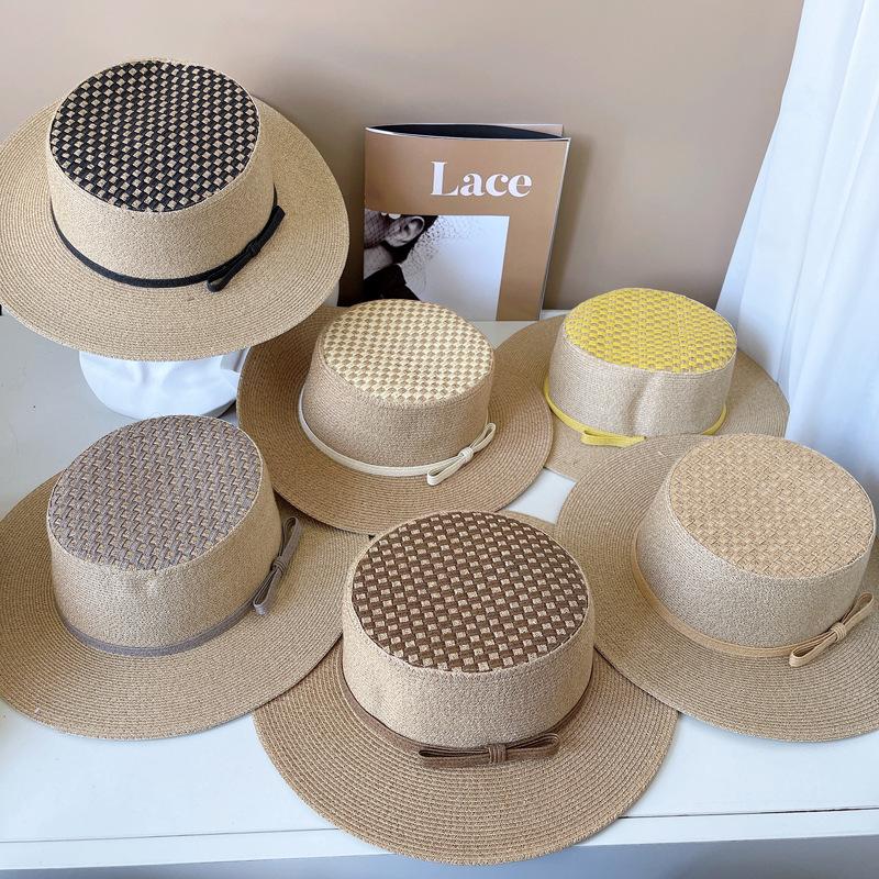 

Berets Summer Nartual Straw Hats For Women France Fashion Sun Beach Retro Raffia Hat Girl Campfire Wide Brim Fisherman Cap