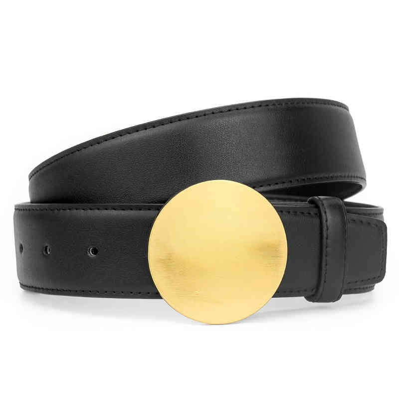 

Brand Snakehead Men's medusa man belt for men slim belts high end designer fashion luxury for women 301, Black
