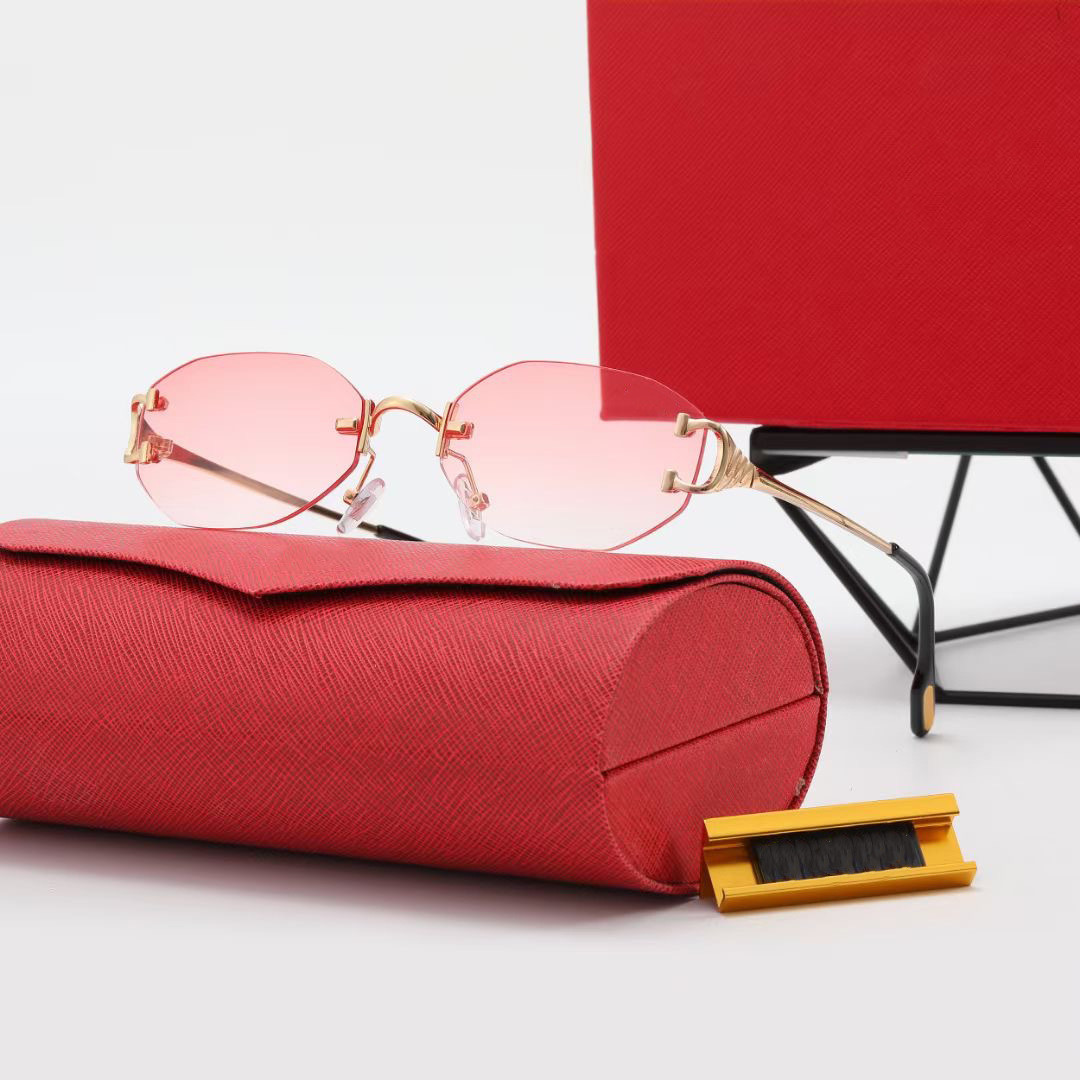 

Selling Fashion Metal Sunglasses UV400 Protection Rimless Gold Male and Female Sun Glasses Shield Retro Design Eyeglasses Frames men