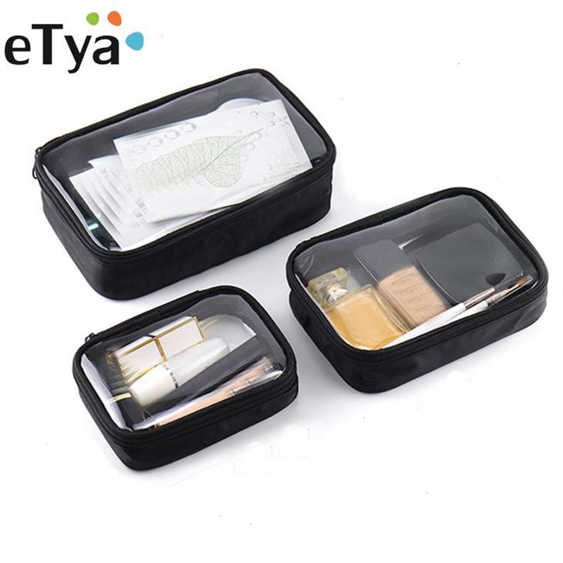 

Waterproof Transparent Cosmetic Bag Women Make Up Case Travel Zipper Clear Makeup Beauty Wash Organizer Bath Toiletry Bags Kit, Fuchsia