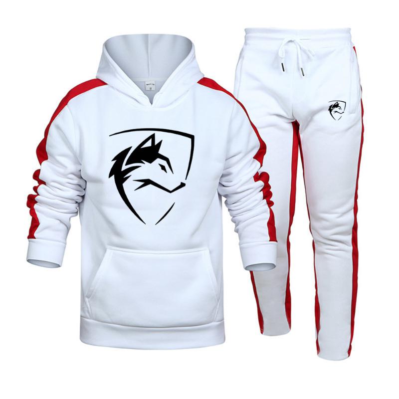 

Men' Tracksuits Men ALPHALETE Clothing Sets Printing Hoodie Set Fleece Zipper Hooded Sweatshirt Trousers Casual Mens TracksuitsMen, Black lt w