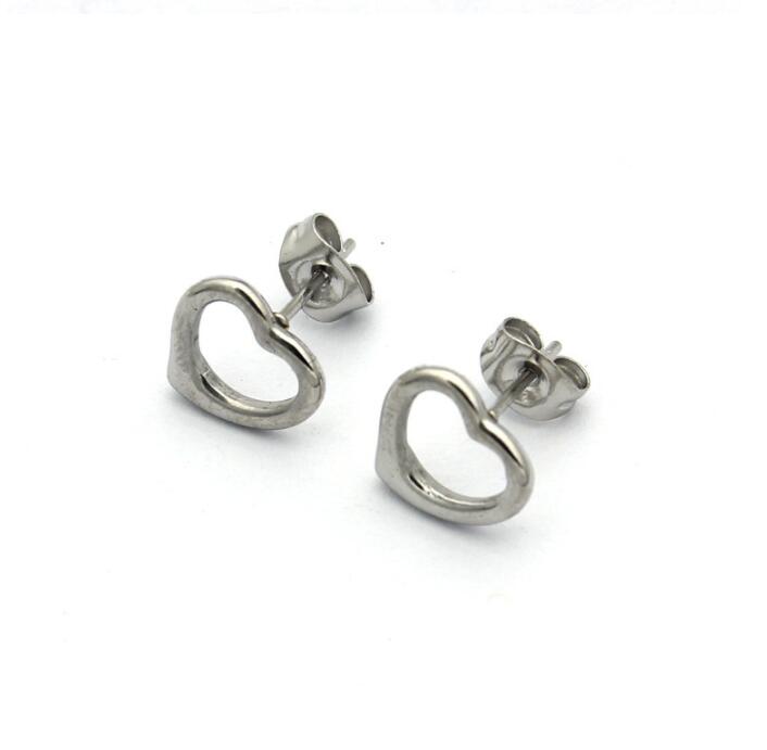 

20 design mix Wholesale mini tiny lock love letter stud Earring 316L stainess steel 18k rose Gold Silver studs Earrings Women Wedding Party Jewelry