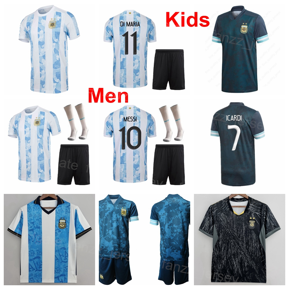 

Kids Man Argentina Soccer 15 Nicolas Gonzalez Jerseys Rodrigo De Paul Leandro Paredes Nicolas Otamendi 0 Lautaro Martinez 11 Angel Di Maria Football Shirt Kits