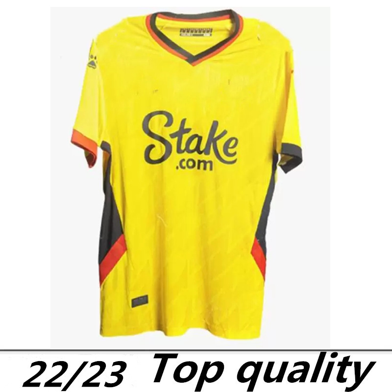 

22 23 FC WATFORDS soccer jerseys 2022 2023 LOUZA KING Joao Pedro CHERNANDEZ DENNIS SARR Sissoko football thailand shirts home