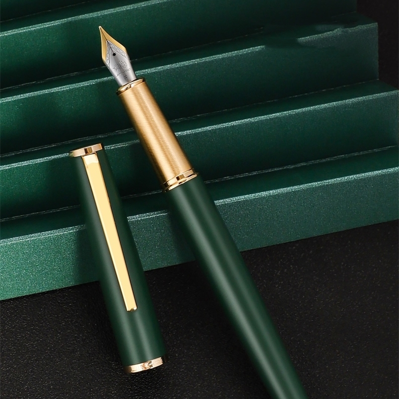 

Jinhao 95 Series Fountain Pen Retro Design Metal Material Elegant Clip Fine Nib Writing Office Business Signature School A6267 220812, Red