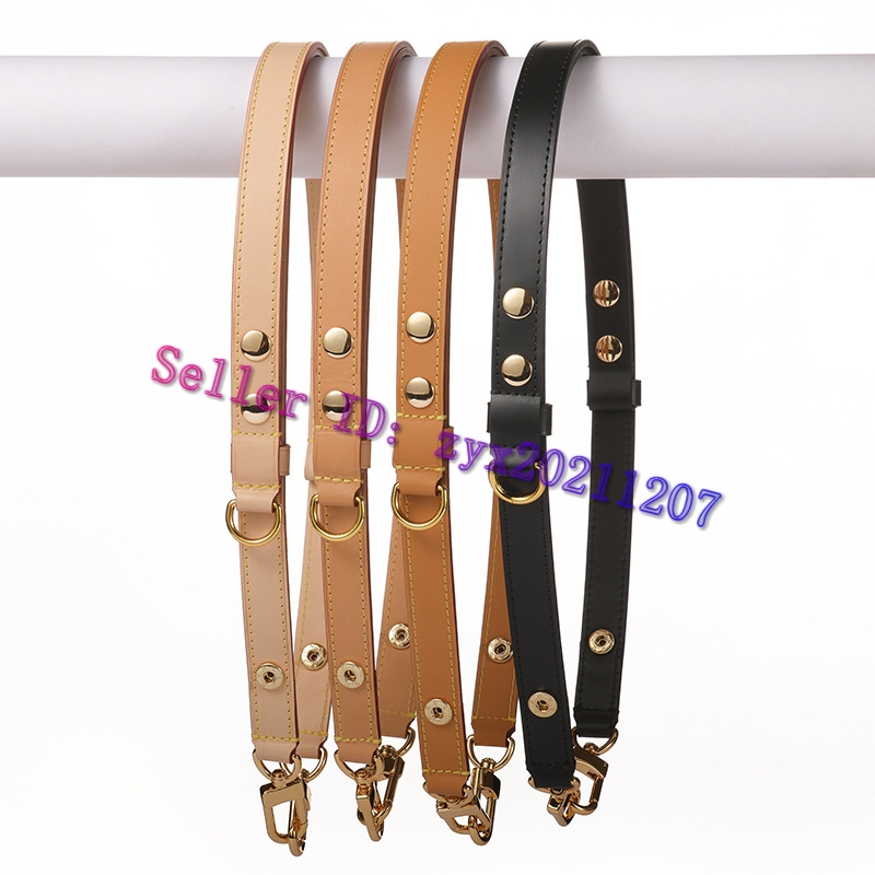

Top Quality Vachetta Calfskin Shoulder Bag Strap Replacement For Designer Women Handbag Lady Brand Bucket Purse Buckle Folded Adjustable D Ring Multi-purpose