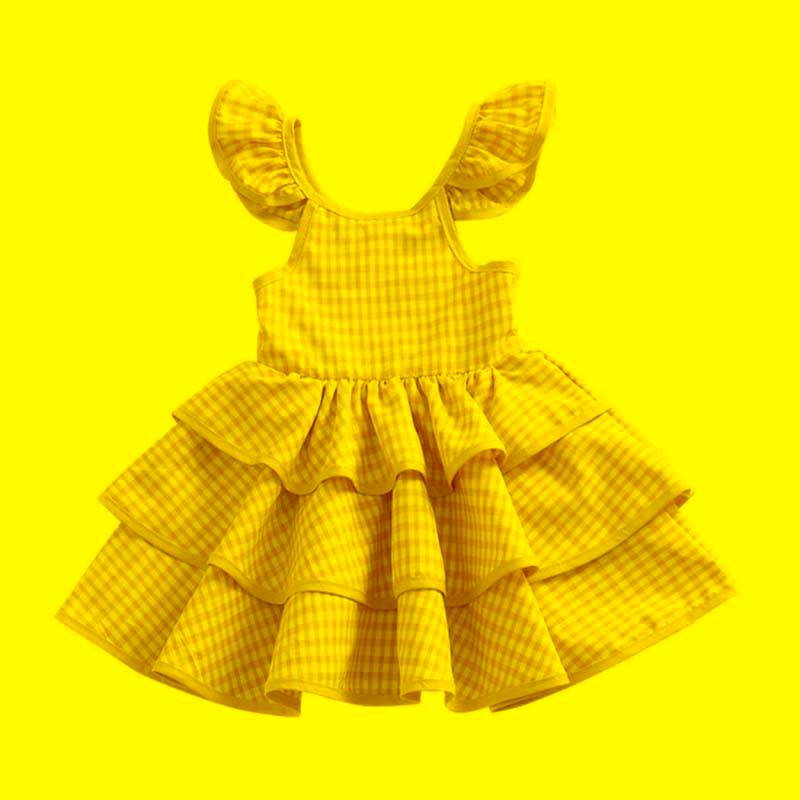 

Girl's Dresses Baby Girl Sleeveless Tutu Dress Ruffles Cute Plaid Vestidos Summer Pink Birthday Infant Princess Cotton WearGirl's