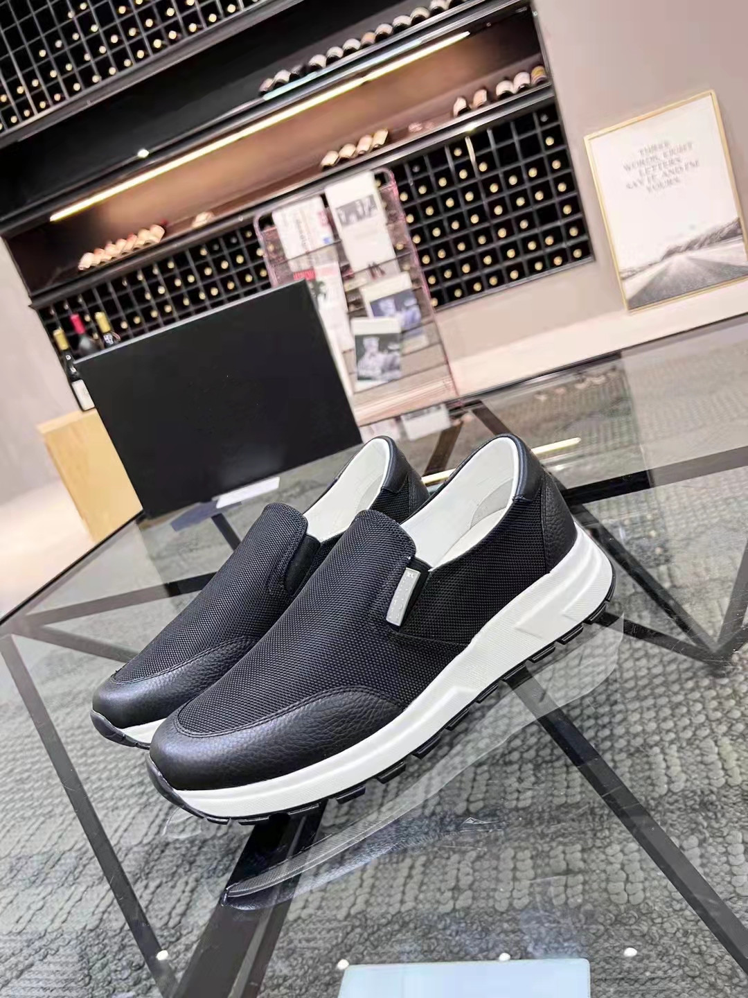 

Top Brands Macro Re-Nylon& Canvas Sneakers Shoes Men PRAX 1 Triangle Rubber Platform Sole Trainers Comfort Outdoor Walking Slip-on Loafers