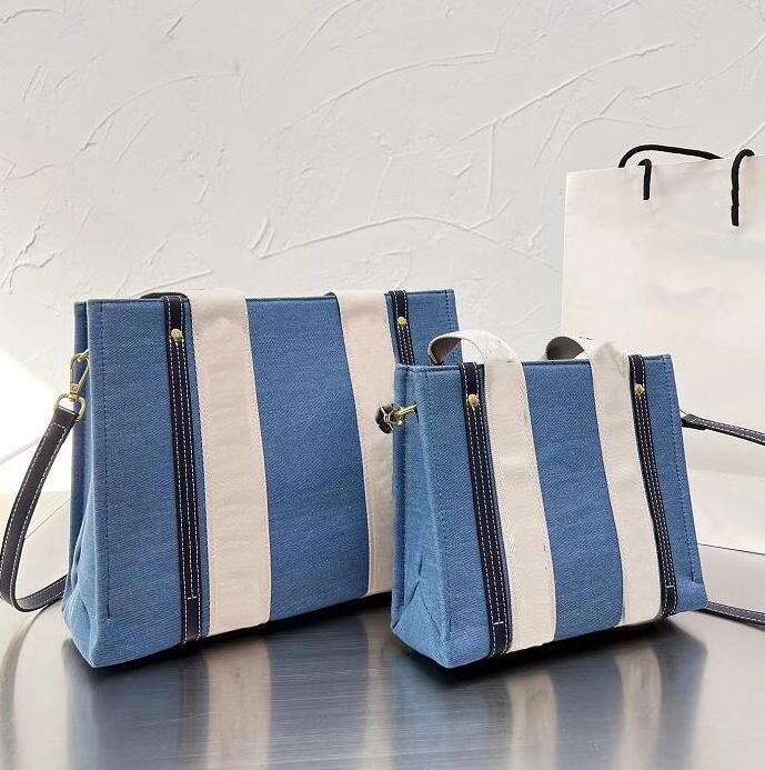 

Fashion Shopping Beach Vacation Shoulder Bags Underarm Bag Women High Capacity Travel Handbags Canvas Stripe Crossbody Tote Leather Handle, This link is not sold separately