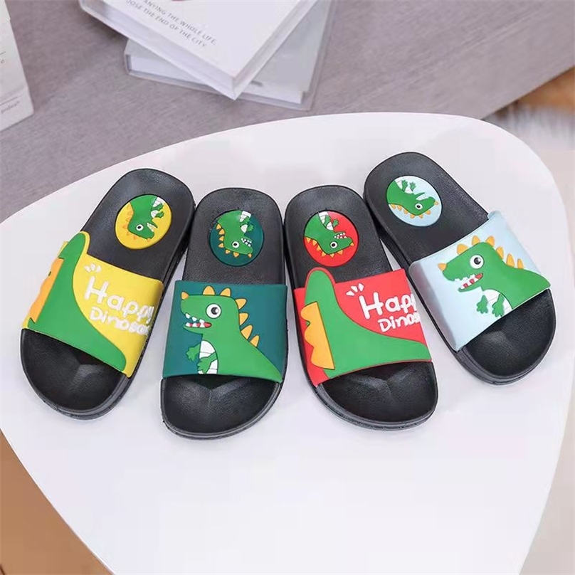 

Summer Cute Home Indoor Kawaii Cartoon Dinosaur Children NonSlip Soft Sole Toddler Slippers Boy Shoes 220617, Red