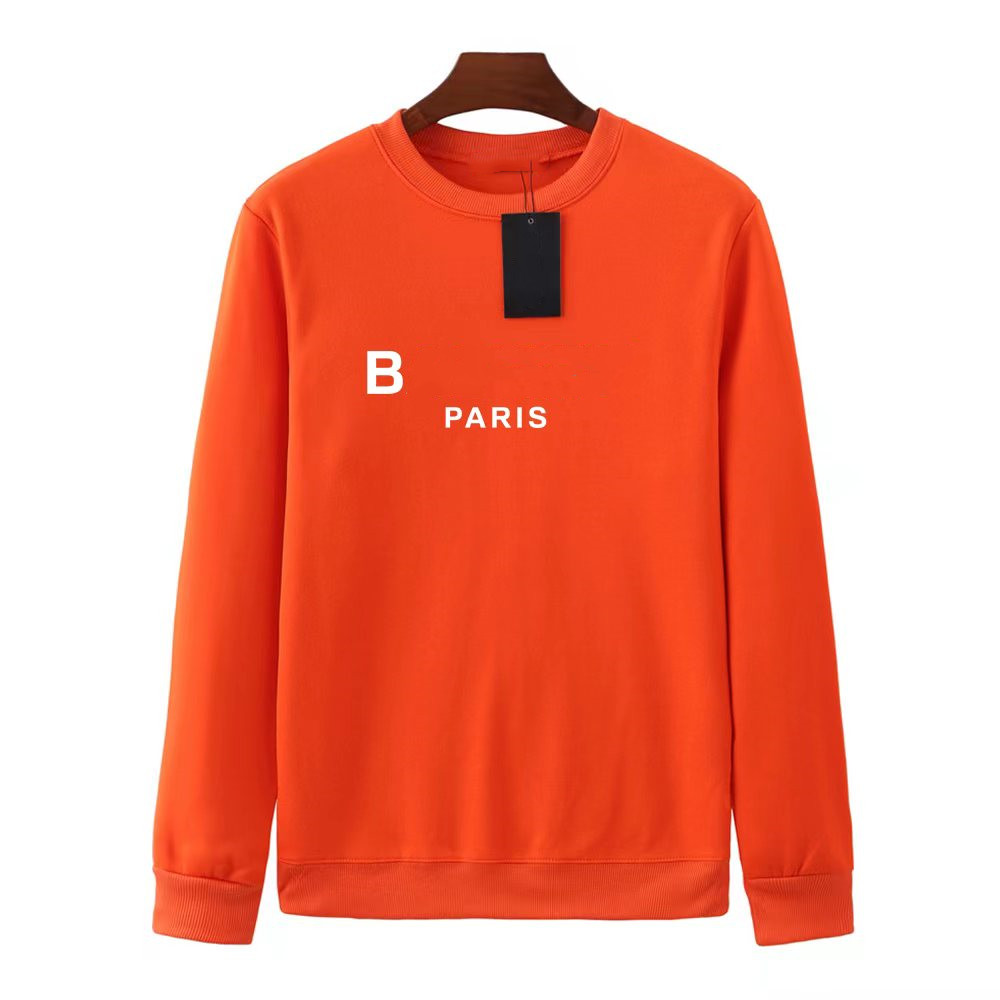 

New Hoodies For Mens Casual Hoodies Sweatshirts Fashion Style Pullover Street Cotton Coat Letter Orange White Printing Long Sleeve Sportswear Top High Quality, No.23