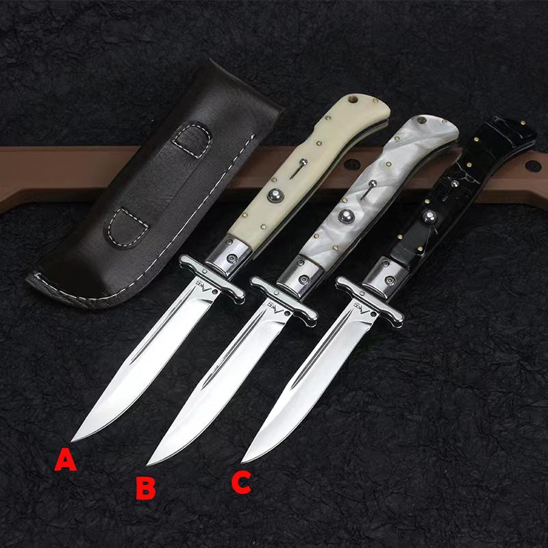 

2022 latest 11 inch Italian mafia folding automatic knife 440C Blade camping outdoor EDC pokect AUTO knives BM BM535 BM537