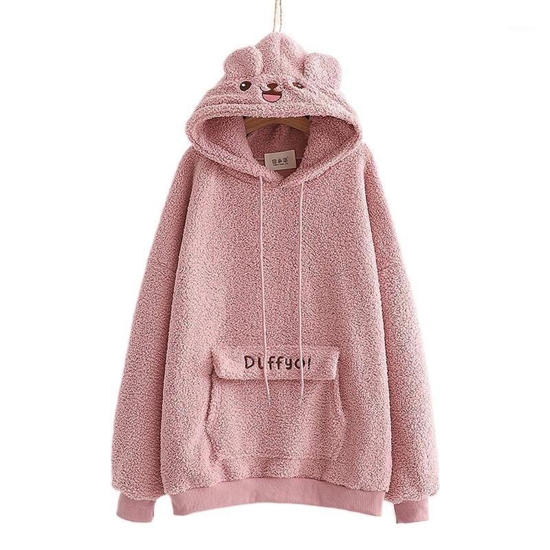 

Women's Hoodies & Sweatshirts Fleece Warm Hooded Sweatshirt Harajuku Graphic Embroidery Casual Women 2022 Winter Long Sleeve Pocket Female C, Khaki