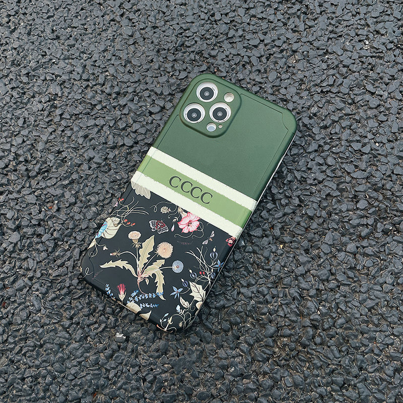 

Classic Flower Letter IPhone 11 Case For 8plus Max Iphone 12 X XS XR Cases 7Pr 13 Phone Cover High Quality, Green
