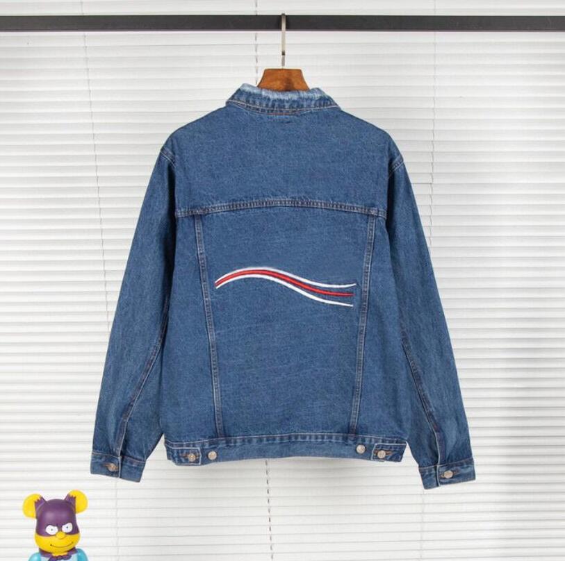 Paris Style Mens Denim Jackets Highly Quality Men Women Jacket Coats Fashion Couple Letters Embroidery Stylist Streetwear Multi Style S-XXL