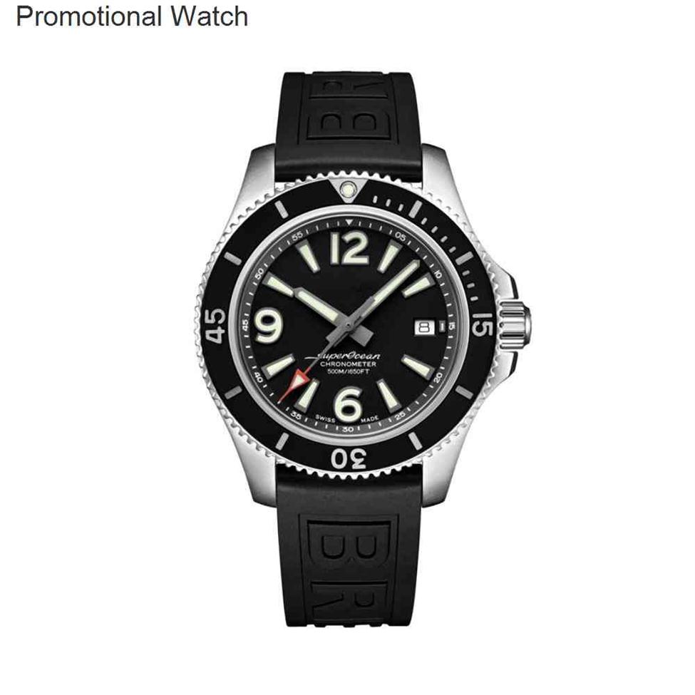 Luxury Brand New High Quality Superocean Man Ceramic Bezel Black BLue Rubber Stainless Steel Automatic Mechanical Movement Watch267r