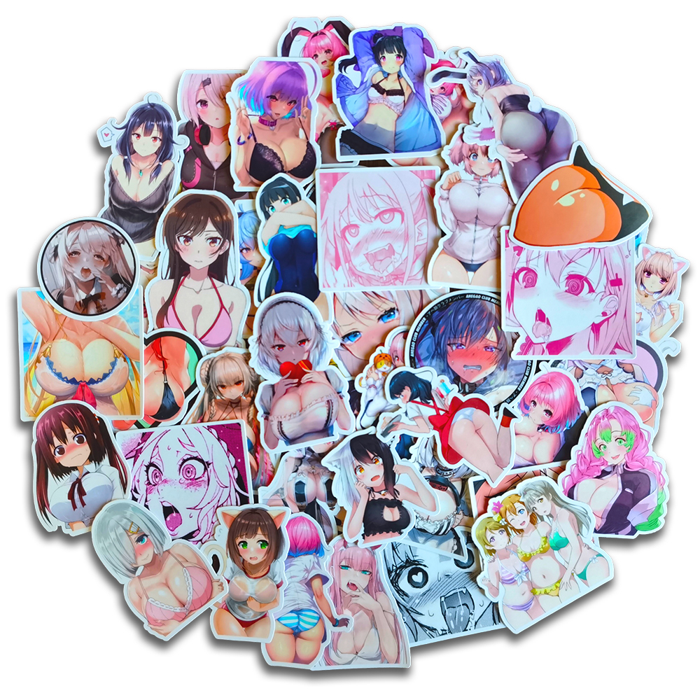 

Waterproof sticker 50/100pcs Anime Hentai Sexy Waifu Pinup Girl Bunny Decal Stickers Graffiti Suitcase Laptop Car Sticker Adults Girls Otaku Toys Car stickers, 50 pieces