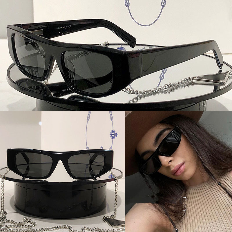 Small frame sunglasses for women Brand designer black Vintage rectangle Glasses SPR20WF field Sport Driving runway Sun glasses triangolo Goggle E