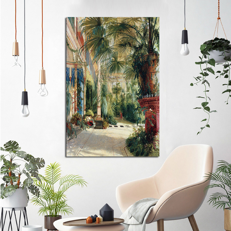 

Southeast Asia Coconut Trees Architecture Landscape Cuadros Poster Print Canvas Painting Modern Wall Picture for Living Room