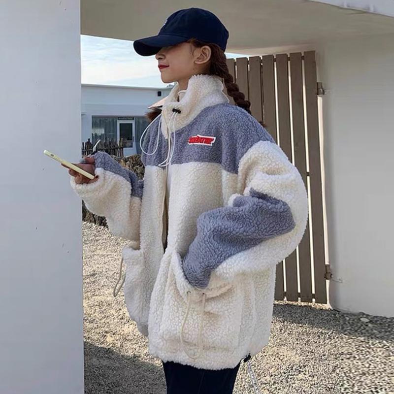 

Women' Hoodies & Sweatshirts Women' Thick Fleece Autumn Oversized Female Zip Up Winter Girls Loose Long Sleeve Casual Sweatshirt TopsW, Blue