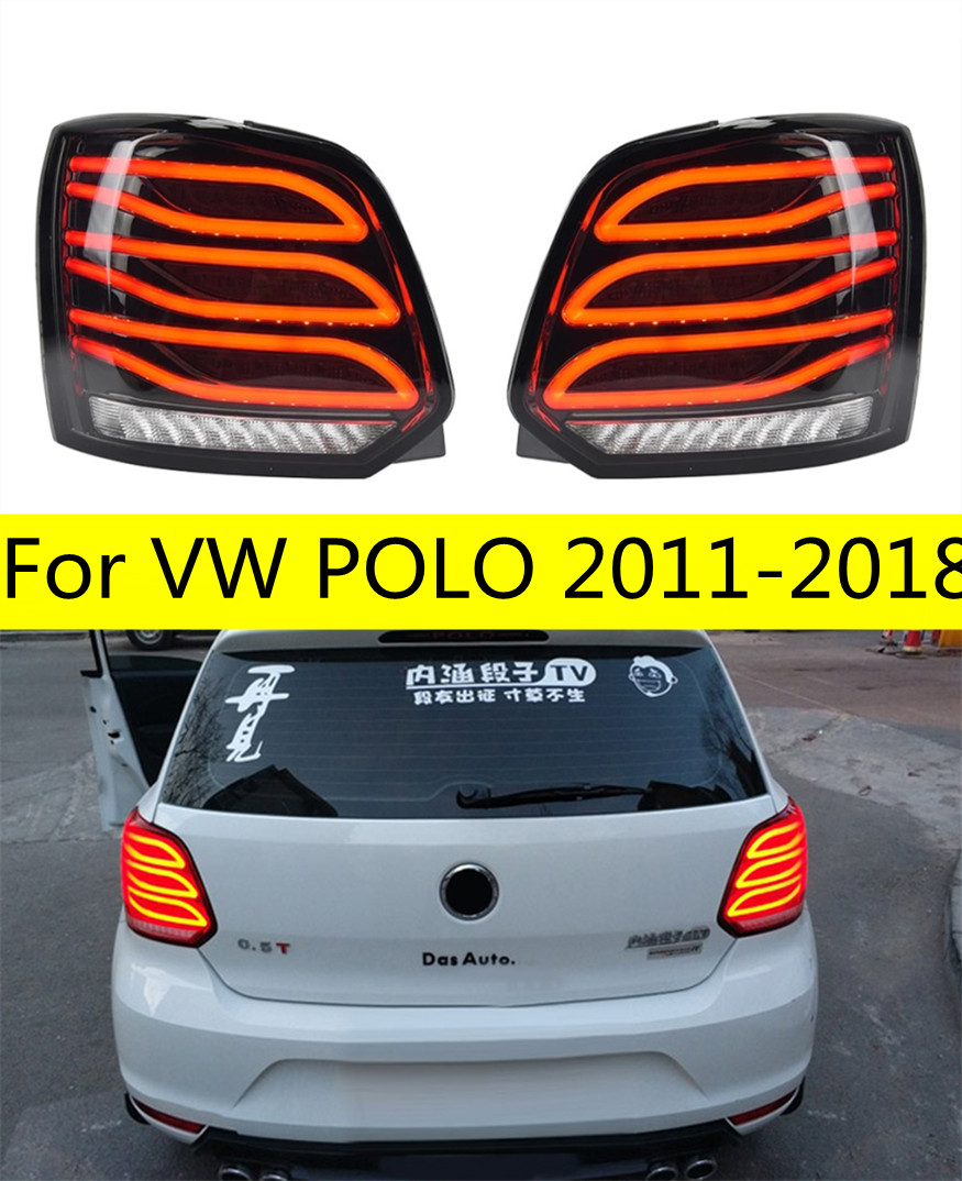 2 couleurs feux arrière pour VW POLO 2011-20 18 feu arrière Benz Type LED DRL Style signal de course frein inversion phare de stationnement lifti