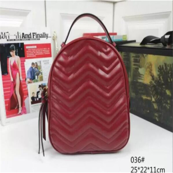 

2022 Fashion Girl Marmont Pu Leather handbag Women Bag Children School Bags Backpack Famous Lady Backpack Bag Travel Bag 01, Red